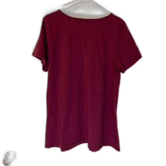 Torrid Normecore Minimalist Burgundy Short Sleeve Tee w/Open Design at Neck SZ 3 - Picture 4 of 4